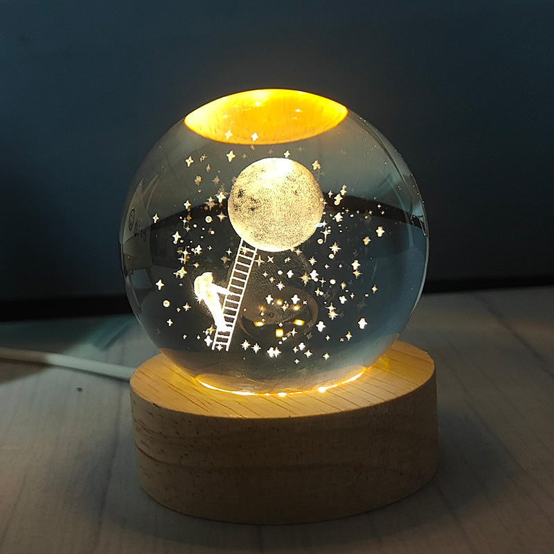 Usb Plug-in Luminous Crystal Ball Night Light