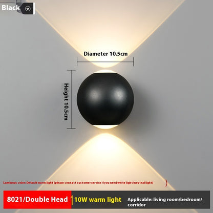 Simple Up And Down Illuminated Decorative Spherical Wall Lamp