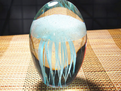 Jellyfish Crystal Ball Luminous Lamp Colored Glaze Small Ornaments