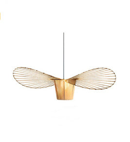 Straw Hat Shape Living Room Chandelier Simple Art