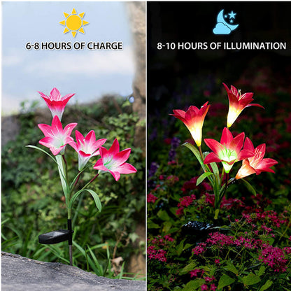 Solar Lily Flower Lights LED Solar Garden Light Lawn Light