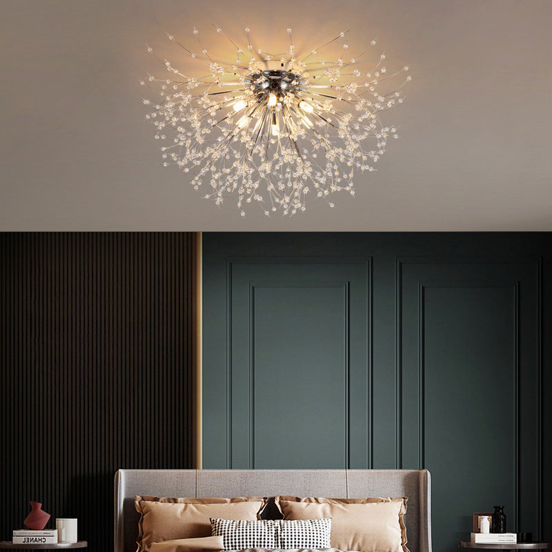 Dandelion Bedroom Crystal Ceiling Lamp