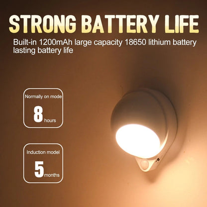 LED Smart Sensor Night Light 360 Degree Wall Lamp