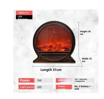 Simulation Fireplace Firewood Lanterns Lamp Desktop Ornaments