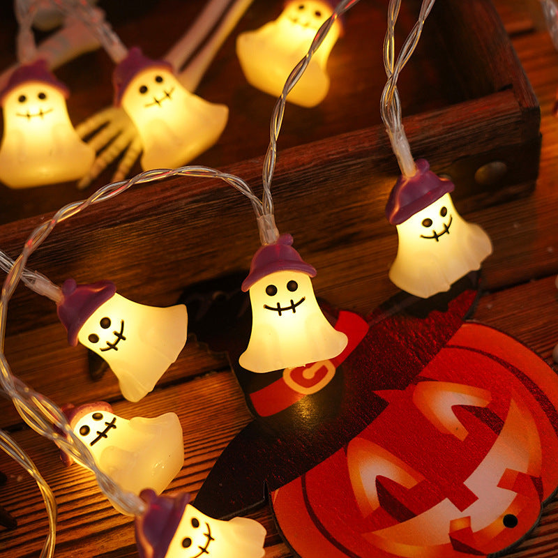 PVC Soft Material Halloween Lighting Chain Pumpkin Ghost