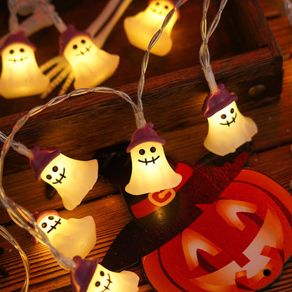 PVC Soft Material Halloween Lighting Chain Pumpkin Ghost