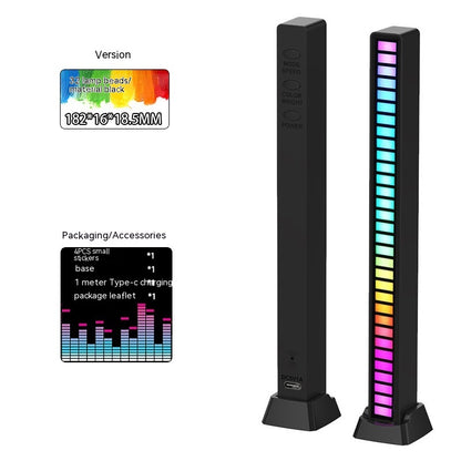 Led Sound Control Light Bar RGB Ambient Rhythm Lamp