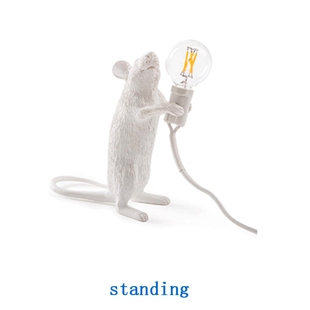 Creative Nordic Resin Mouse Table Lamp Desk LED Night Lights