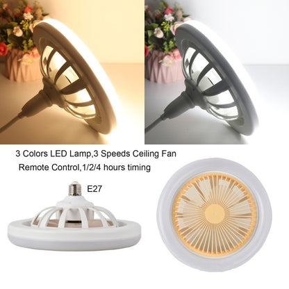 26cm Round Remote Control Ceiling Fan LED Lamp