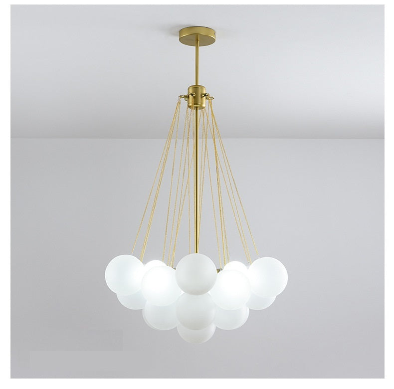 Creative Light Luxury Ball White Glass Bubble Lamp