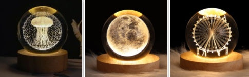 Luminous Starry Sky And Planets Moon Moon Crystal Ball