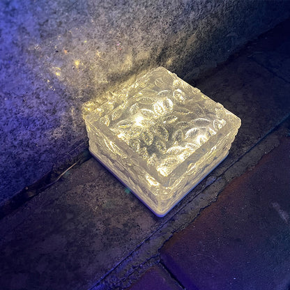 Solar Courtyard Ice Brick Lamp LED Ice Buried Atmosphere