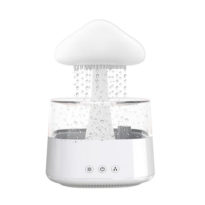 2-in-1 Desk Humidifier Rain Cloud Night Light Mushroom Lamp