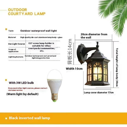 Lwz European Pastoral Style Outdoor Wall Lamp