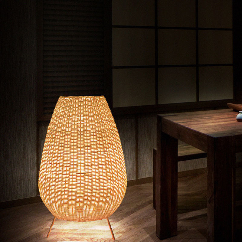 Japanese Style Floor Lamp Rattan Art Living Room Bedroom