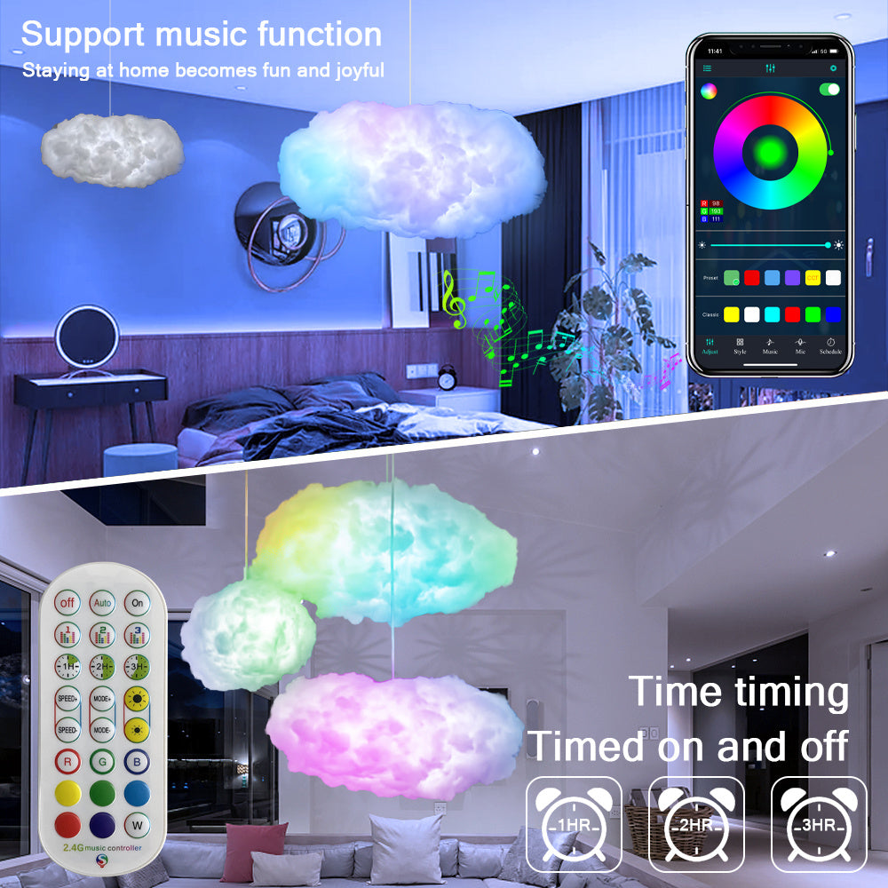 USB Cloud Light APP Control Music Synchronization 3D Light