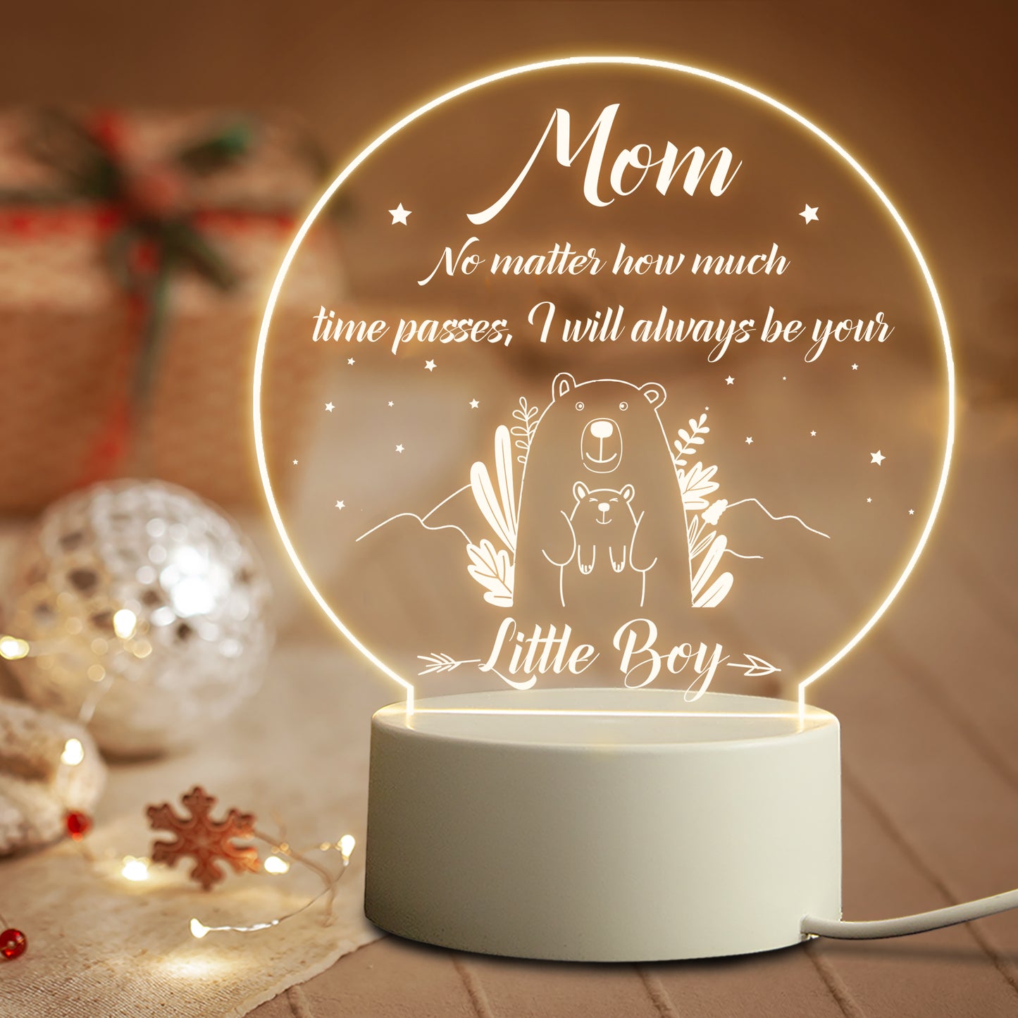 Mother's Day Birthday Personalized Decoration Bedside Table Lamp Unique Gift For Mom