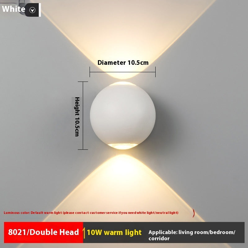 Simple Up And Down Illuminated Decorative Spherical Wall Lamp