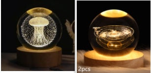 Luminous Starry Sky And Planets Moon Moon Crystal Ball