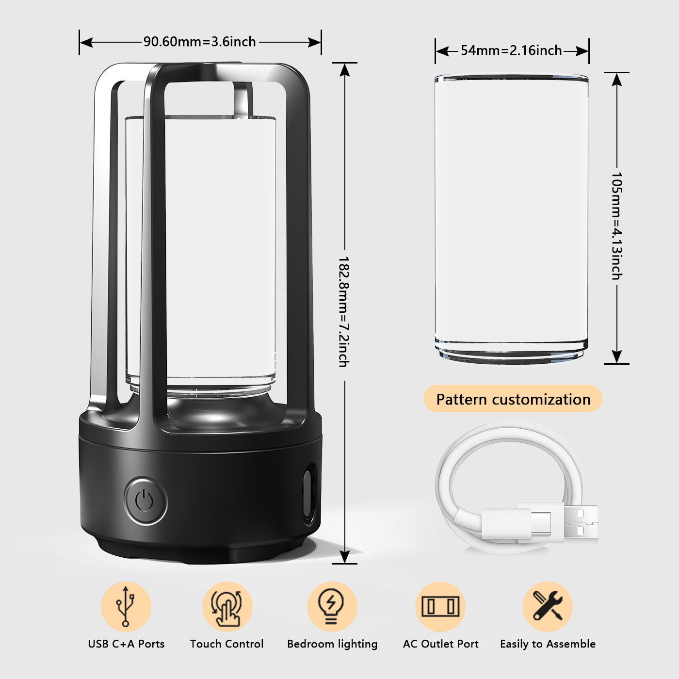 Audio Acrylic Crystal Lamp