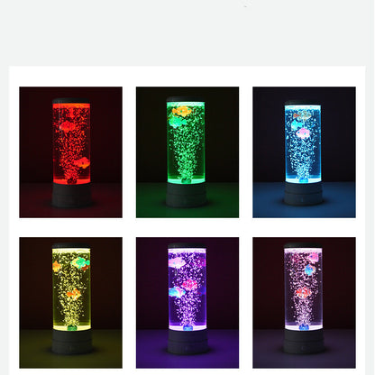 Colorful Gas Bubble Fish Atmosphere USB Plug-in Night Light