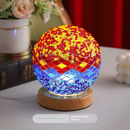 Mediterranean Small Night Lamp Creative Mosaic