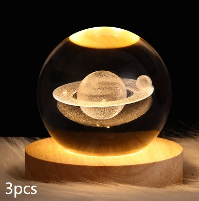 Luminous Starry Sky And Planets Moon Moon Crystal Ball