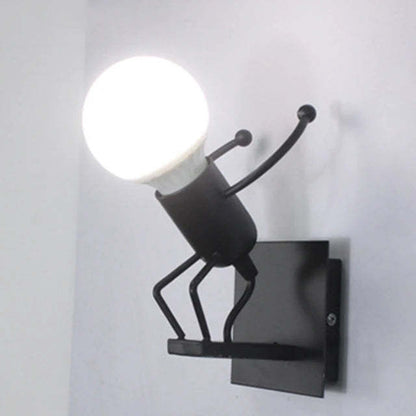 Creative Cartoon Villain Wall Lamp Simple Bedside Iron Lamp