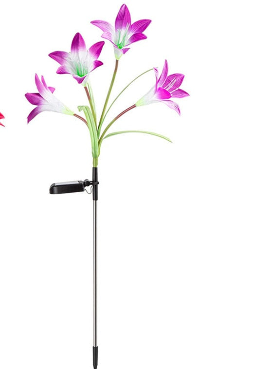 Solar Lily Flower Lights LED Solar Garden Light Lawn Light