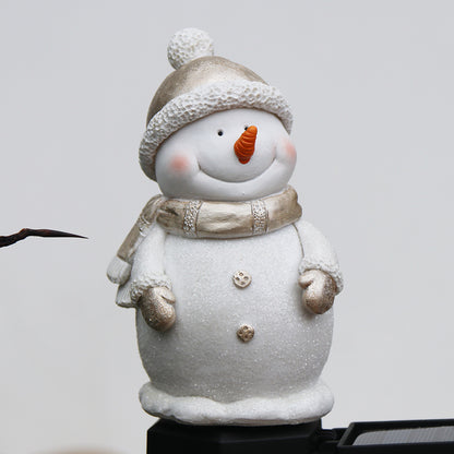 Outdoor LED Solar Snowman Light Landscape Lamp Decorations