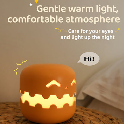 Pumpkin Lamp Bedside Halloween Funny Ambience Light