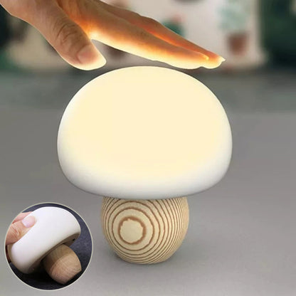 Silicone LED Night Lamp Brightness Mushroom Pat LED Light