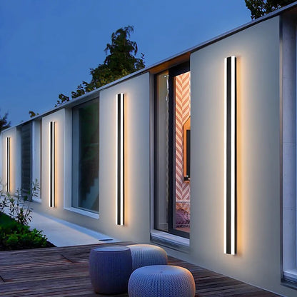 Modern Waterproof outdoor Long Strip LED wall lamp