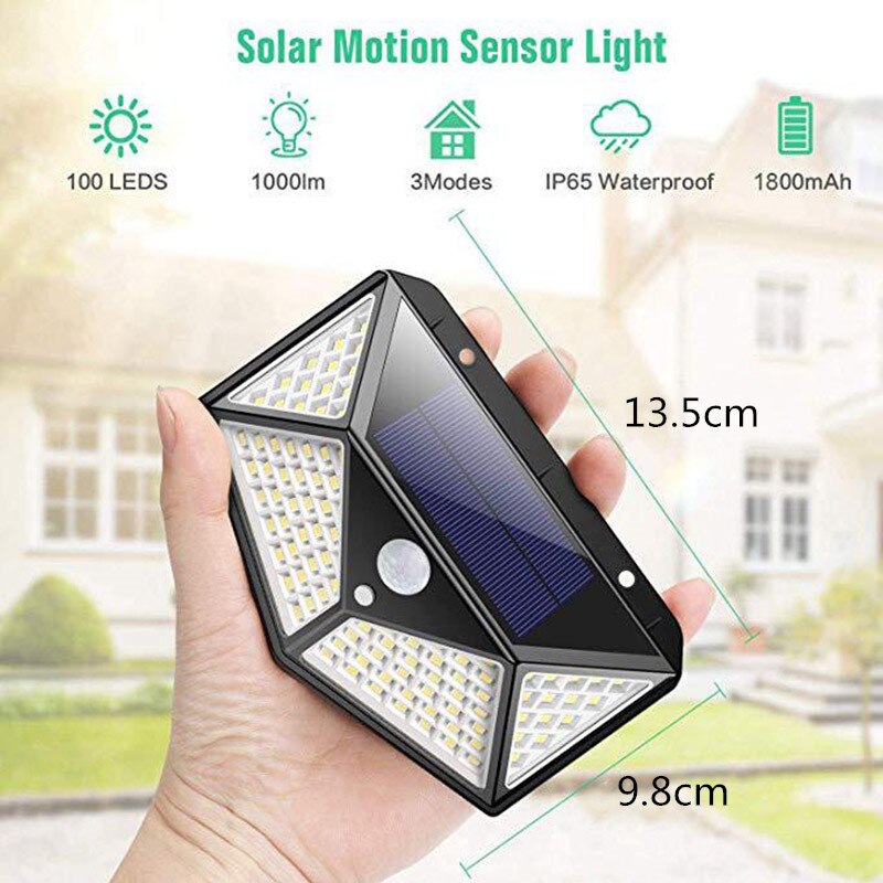 LED Solar Wall Lamp PIR Motion Sensor