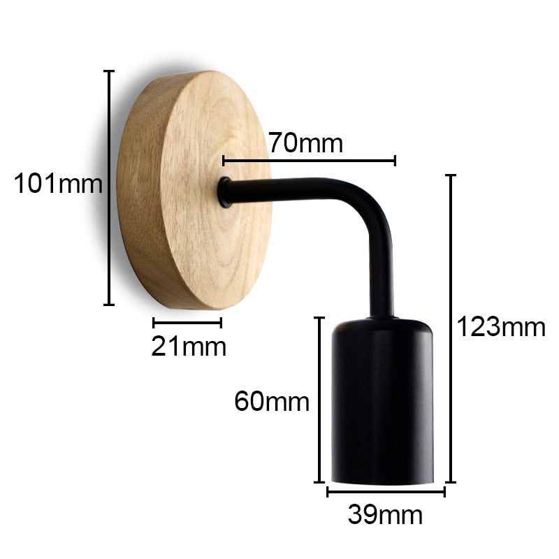 Nordic Wood Wall Lamp Sconce