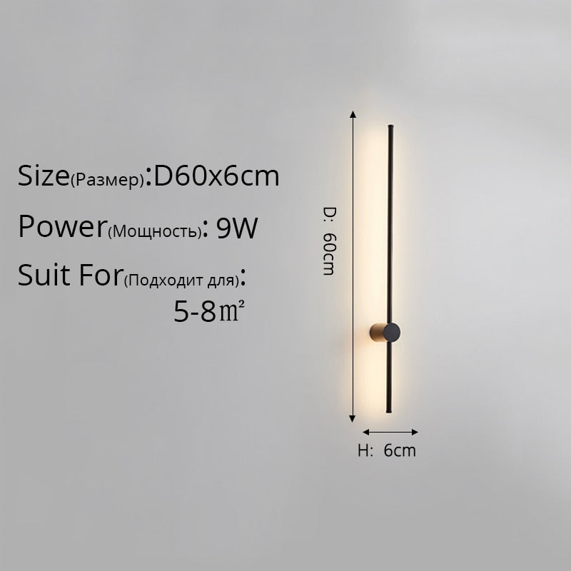 Led Wall Lamp Long Wall Light Decor