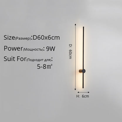 Led Wall Lamp Long Wall Light Decor