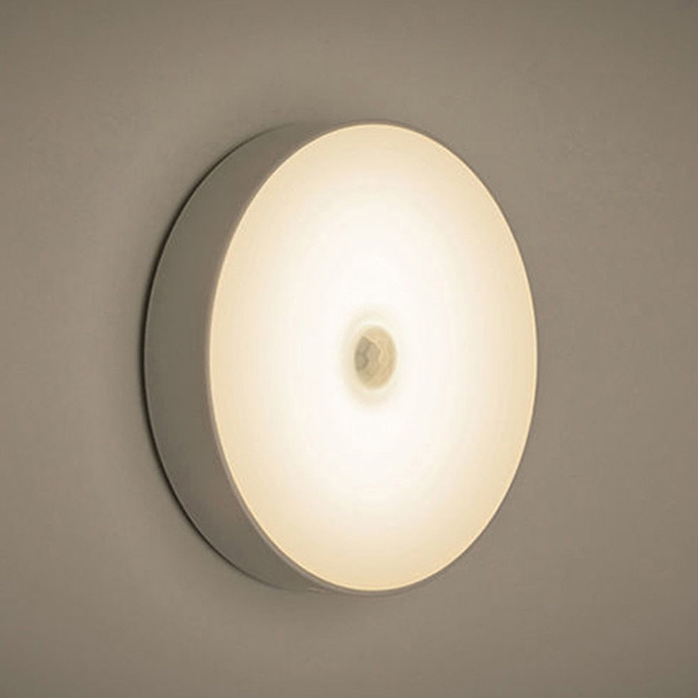 Mini Round Light Sensor Control Nightlight Wall Lamp