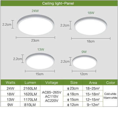 LED Ceiling Lamp Ultra-thin Cold White