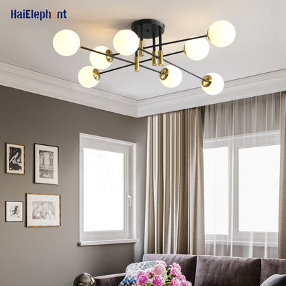 Black Gold LED Chandelier Lighting