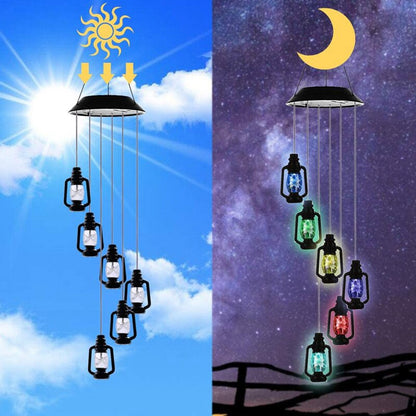 LED Solar Wind Chime Crystal Ball