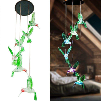 LED Colorful Solar Power Wind Chime