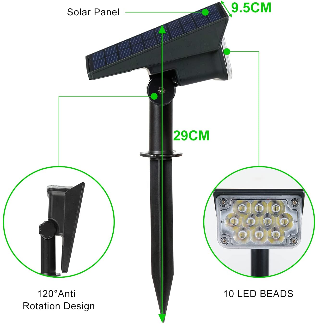 Solar Spotlight Landscape Solar Wall