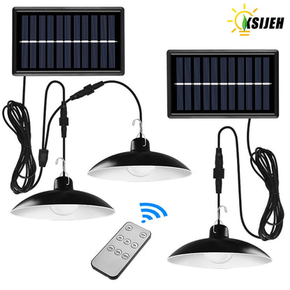 LED Solar Pendant Lights Double