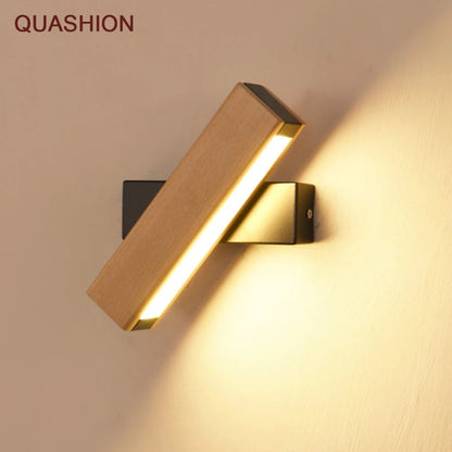 Wooden LED Wall Lamp Adjustable