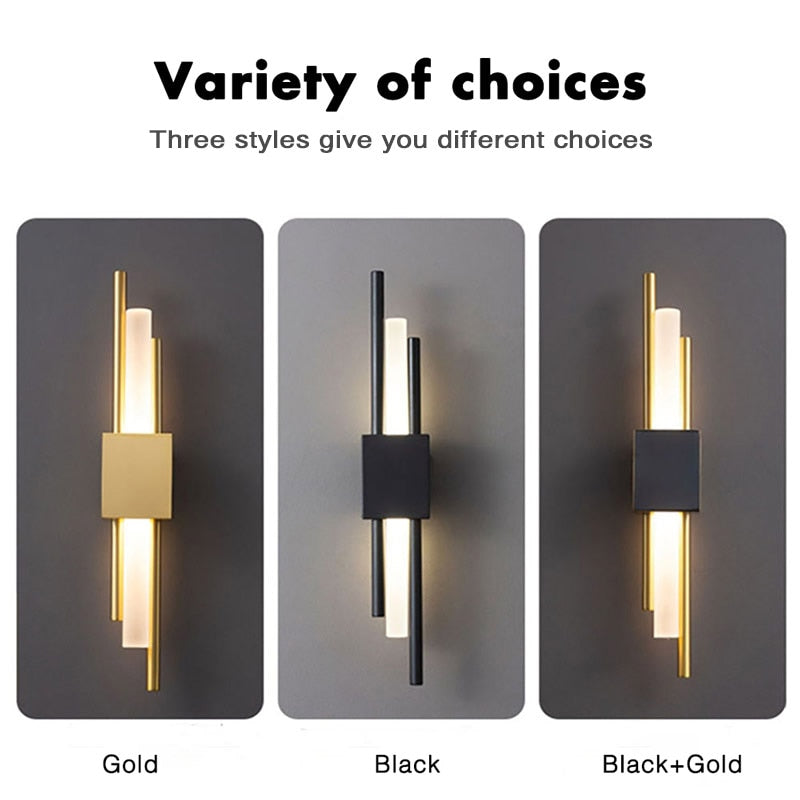 Modern LED Wall Lamp Stylish Gold