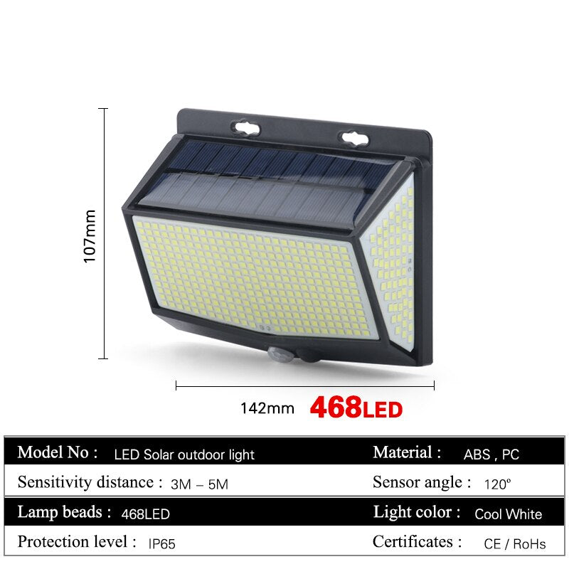 LED solar lamp PIR motion sensor