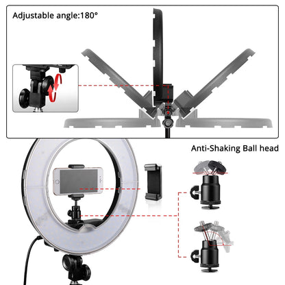 Ring Lamp With Tripod Dimmable