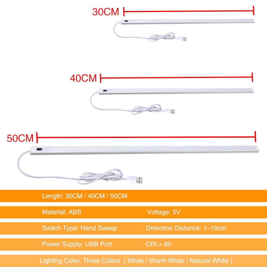 USB Desk Lamp Hand Sweep Switch