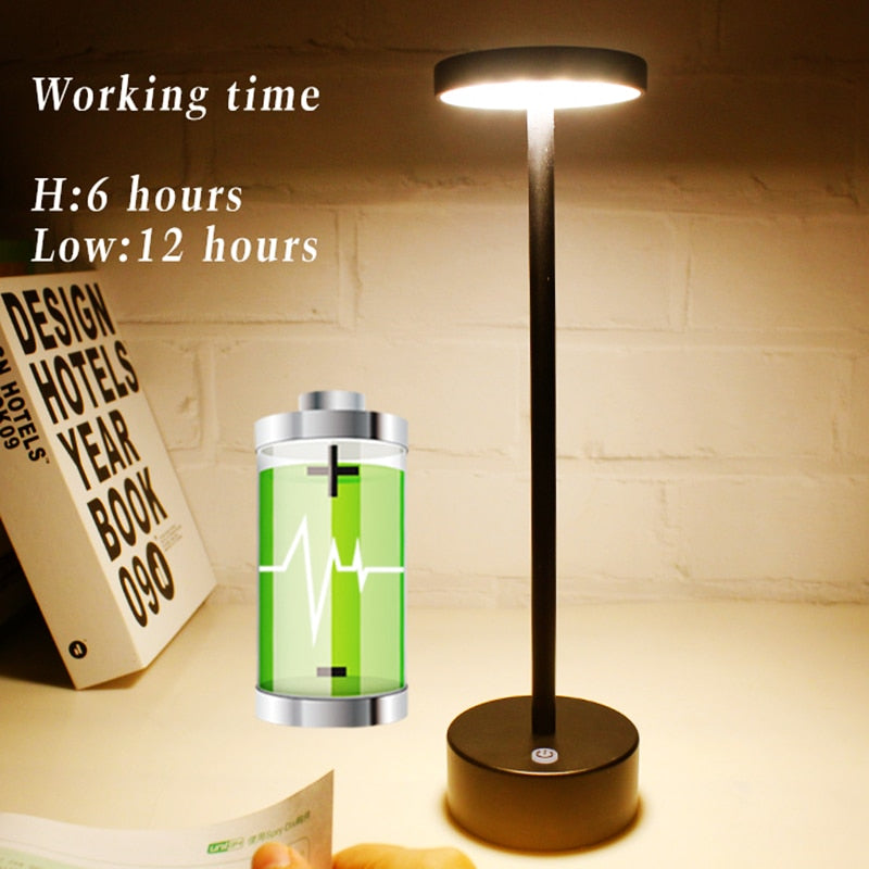 LED Aluminum Alloy Waterproof Rechargeable Desk Lamp